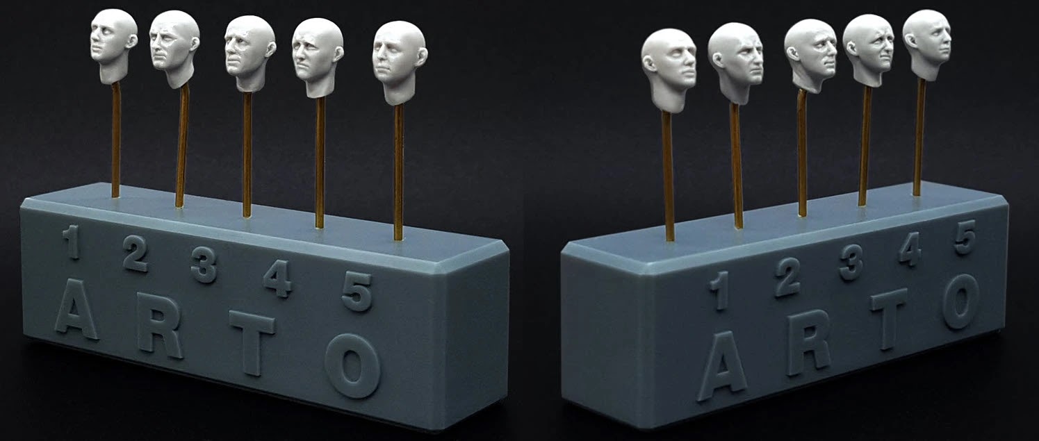 Head's up! 3 unutilized 1/35 scale head units from ARTO productions-2
